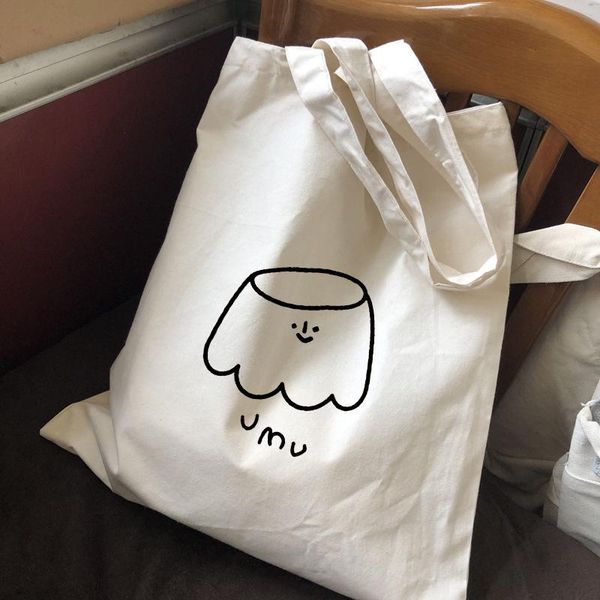 

evening bags large capacity cute women canvas cotton cloth ladies shoulder simple female eco reusable shopping bag casual tote handbags