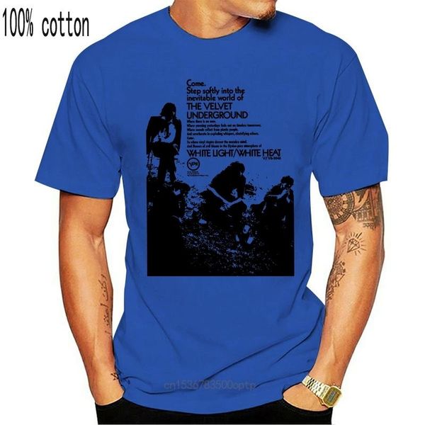

men's t-shirts velvet underground come, step softly slim fit t-shirt vintage 2021 latest men t shirt fashion movie, White;black