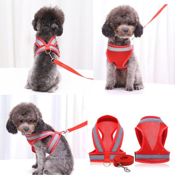 

dog collars & leashes reflective harnesses&leads 21 breathable pets cellular mesh vests rope for bichon teddy pomeranian yorkshire poodle