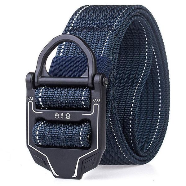 

military nylon belt men army tactical practical camouflage waistband with plastic buckle training equipment bwaist straps waist support, Black;gray