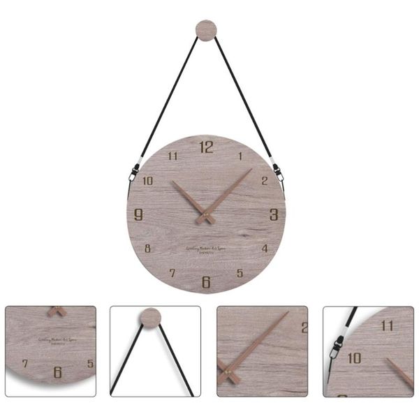 

1pc creative punch-wall clock decorative wooden hanging clocks