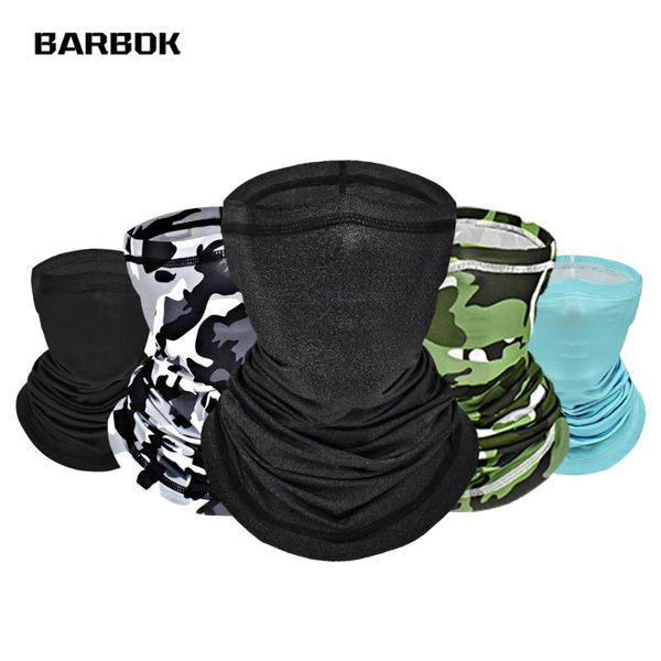 

outdoor sport bandana military tube scarf fishing cycling tactical hiking face cover neck gaiter half mask headband men caps & masks, Black