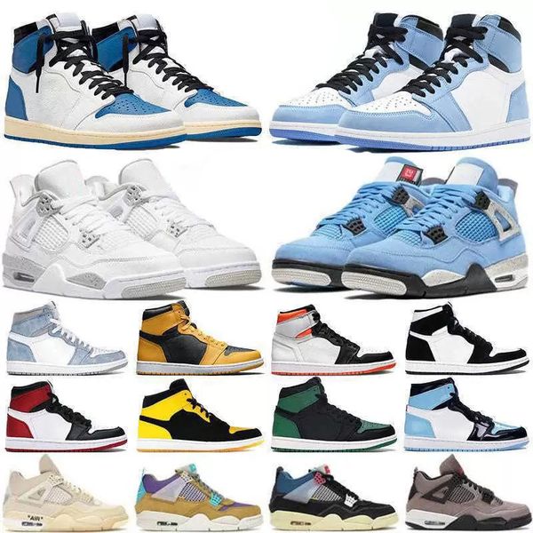 

jumpman 1 1s mens athletic basketball shoes university blue unc hyper royal fragment oreo 4 4s sail obsidian black cat red women man s sport