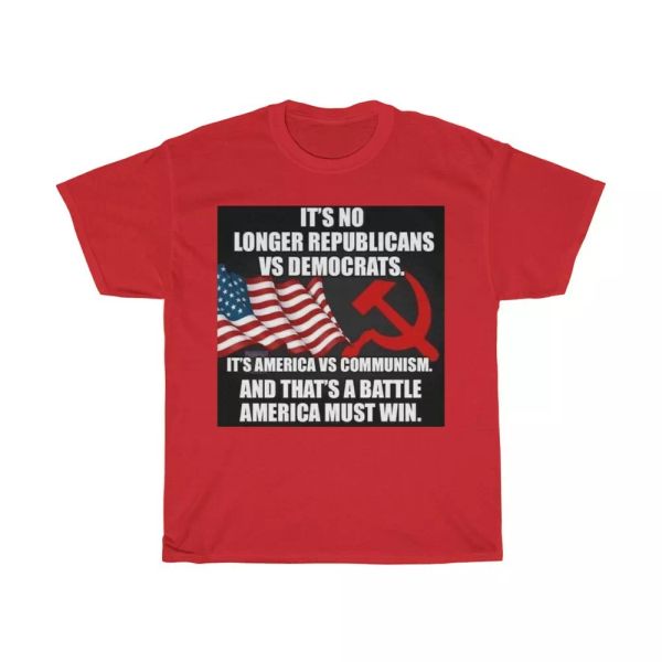 

america vs communism heavy cotton tee, White;black