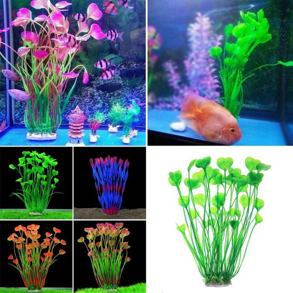 

decorations 36~40cm artificial grass aquarium simulation fake decor plastic lawn fish tank landscape ornaments