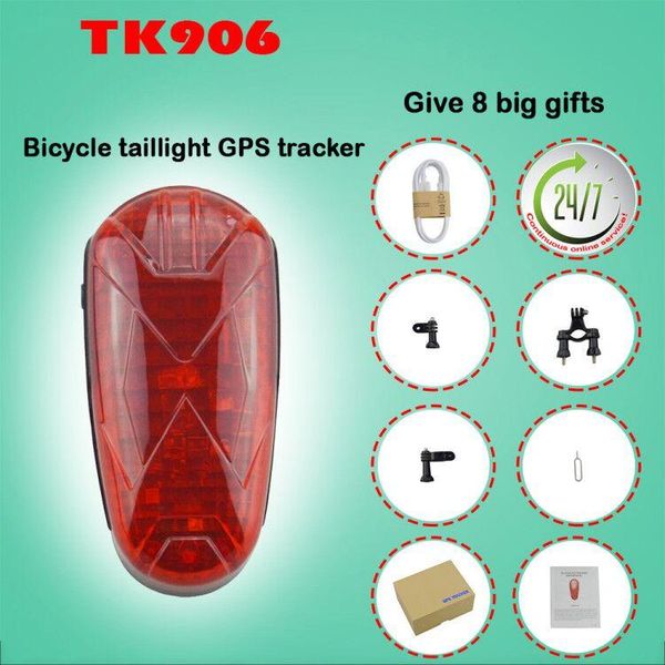 

waterproof mini bike gps tracker taillight locator tracking device tk906 standby 300 hours platform car & accessories