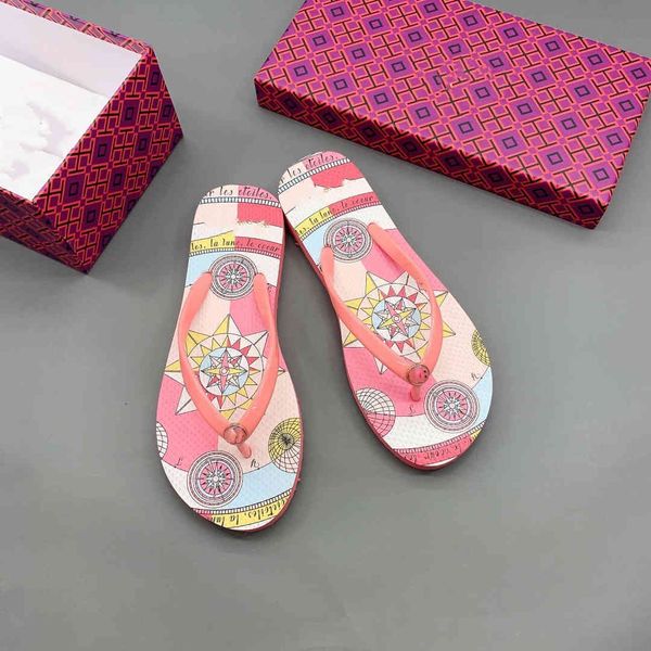 

2021 r women slippers shoes new luxury slide summer fashion wide flat sandals flip flop size 35-45 flower box jm0319 zlh, Black