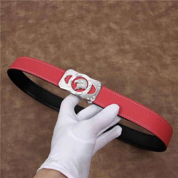 

belts 2021 women's casual dress jeans belt fashion stainless steel buckle adjustable cowskin for women, Black;brown