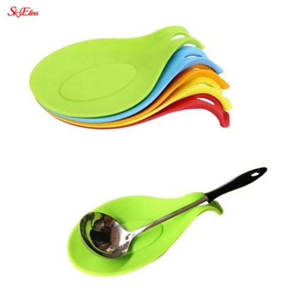 

mats & pads silicone spoon rest heat resistant placemat put mat device kitchen utensil spatula holder accessories 7zcf419