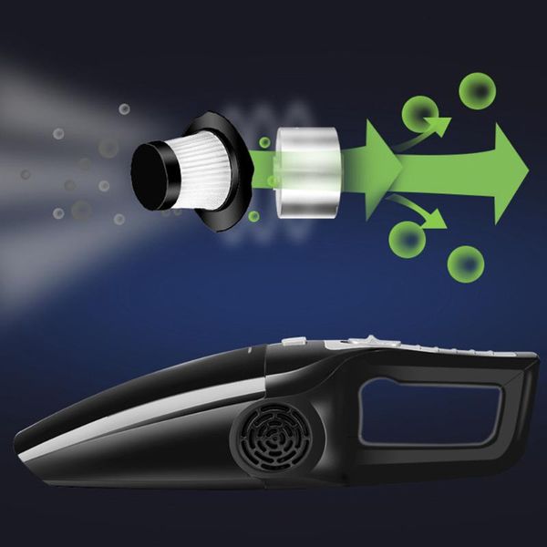 

black fashionable car handheld vacuum cleaner low noise operation 120w powerful vaccum cleaners convenient auto accessories