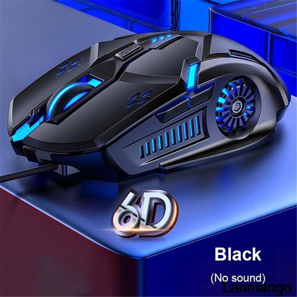 

wired gaming black mouse 6 programmable button 3200 dpi usb computer kawaii accessories lappc gamer mice