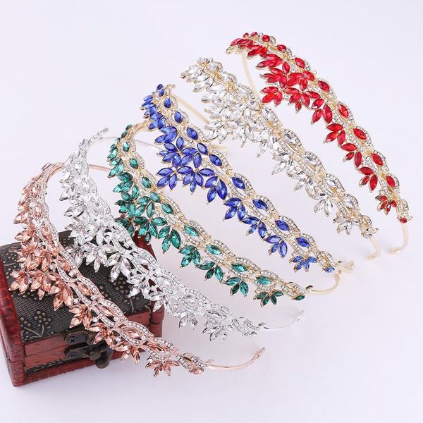 

party favor luxury colorful crystal crown baroque rhinestone tiara and bridal headband