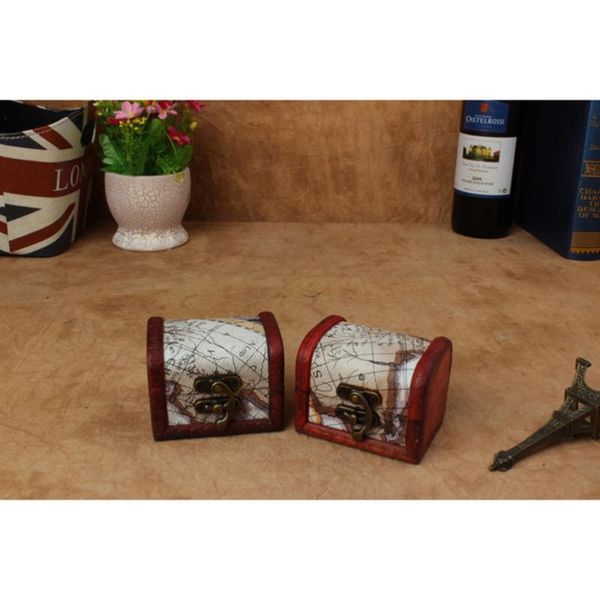

vintage small wooden box creative jewelry storage retro packaging delicate candy container for party home ( bottles & jars