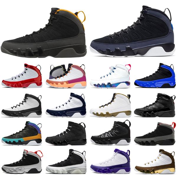 

9 jumpman basketball shoes 9s gym red black blue university gold change the world dream it do statue mens traienrs sport sneakers