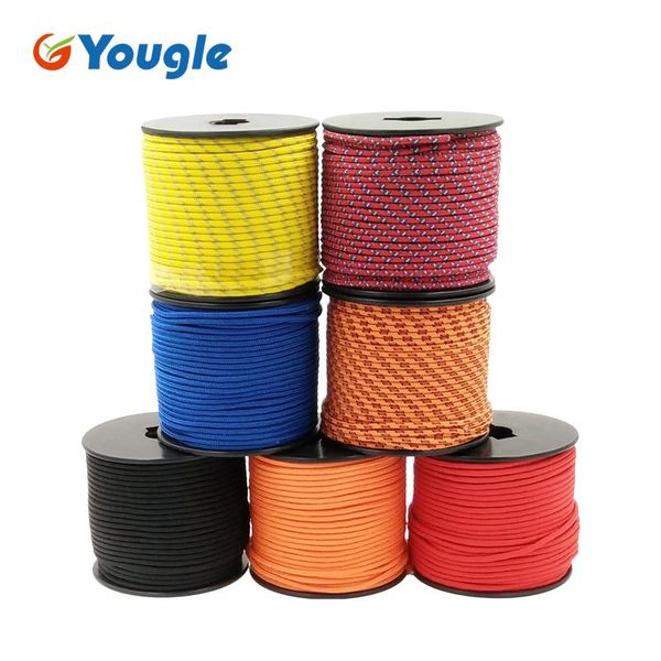 

5strand 350 paracord parachute cord lanyard rope mil spec climbing camping knitted bracelet survival equipment 164ft outdoor gadgets