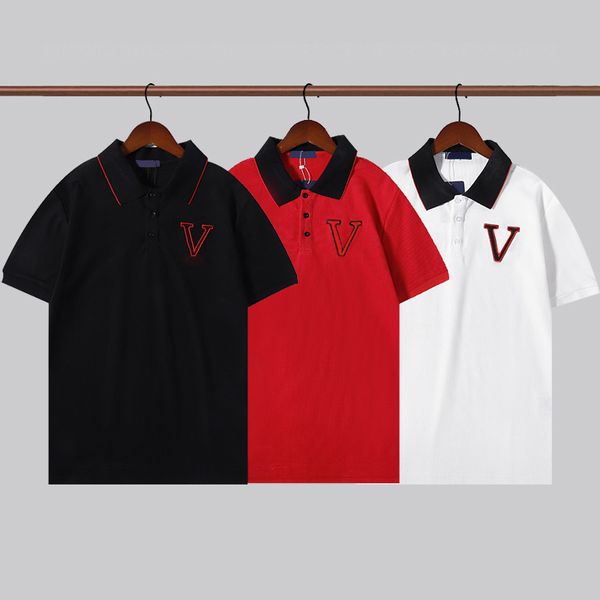 

Summer Designer Mens Women Polos Fashion Letters Print Polo Shirts for Men Women Tees Top 3 Colors Highly Quality, Black