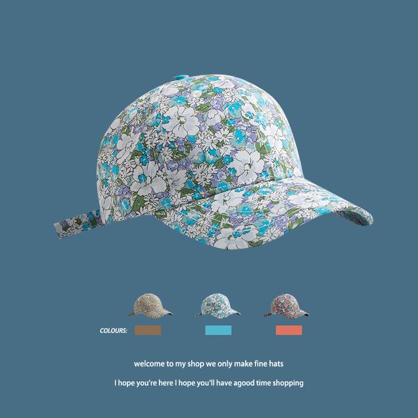 Cappelli da esterno Berretto da fiore rotto hardtop studente di moda parasole da baseball casual Cappellini sportivi Le dimensioni del copricapo possono essere regolate 2023
