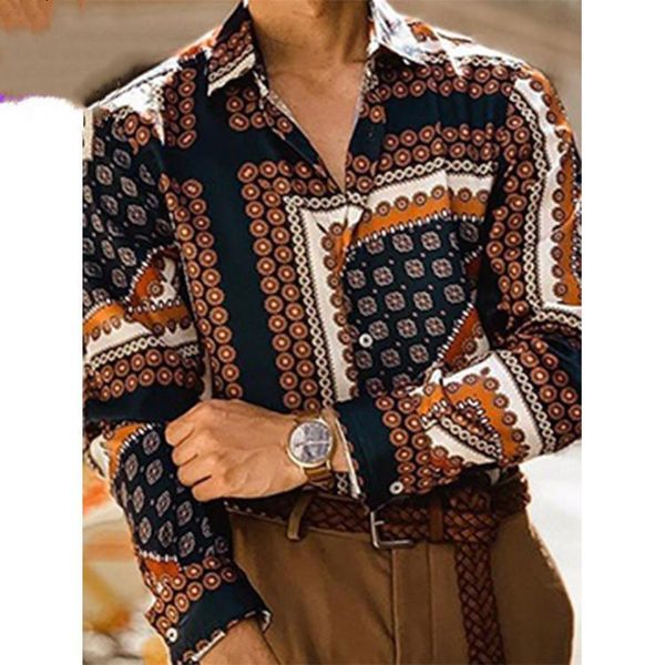 

spring and autumn personality men's printed shirt casual shirts, White;black