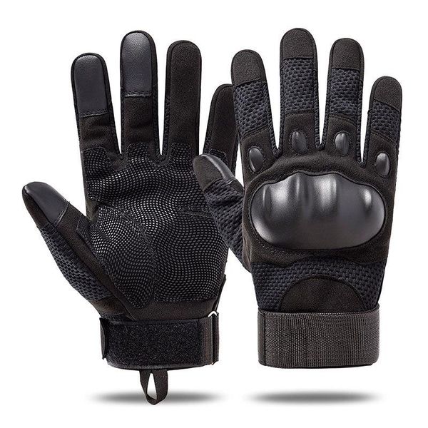 

military tactical full finger cycling gloves touch screen mtb bike outdoor sports motorcycle bicycle cyclist equiment, Black