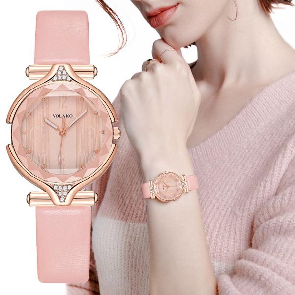 

rhinestone romantic relogio feminino casual women wrist watch simple dress leather ladies complementos mujer wristwatches, Slivery;brown