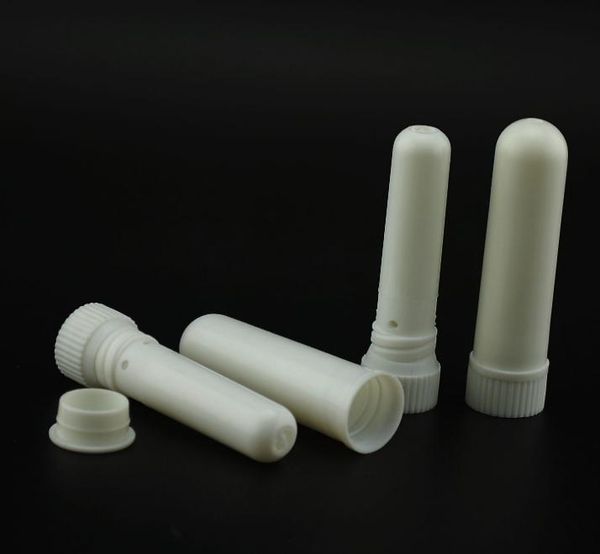 

2021 blank nasal inhaler sticks, plastic blank aroma nasal inhalers for diy essential oil, White