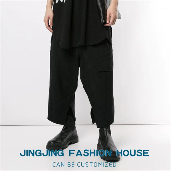 

men's pants s-6xl summer fashion all-match casual trend straight in the youth handsome seven-point, Black