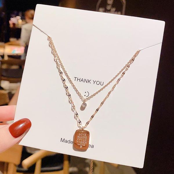 

pendant necklaces 2021 layered necklace set chain gold plated retro fashion party gift, Silver