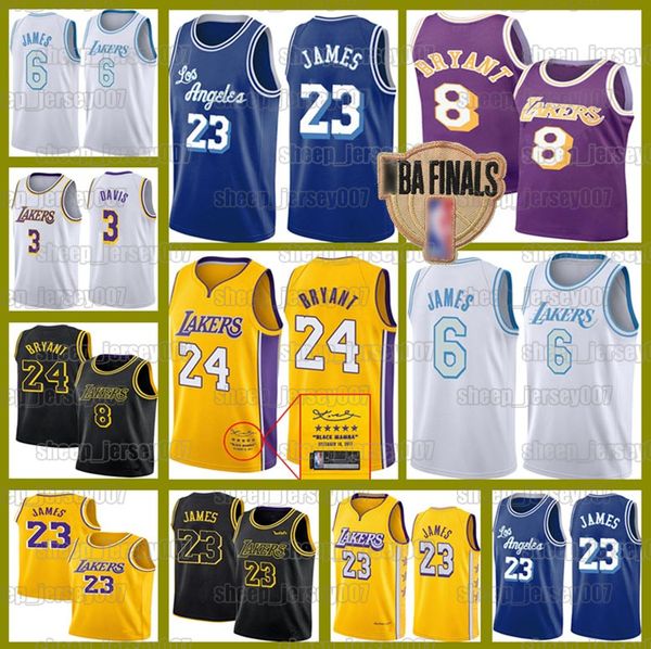 

los angeles lakers lebron 23 james jersey kyle 0 kuzma anthony 3 davis shaquille 34 o'neal 24 bryant 8 basketball jerseys, Black;red