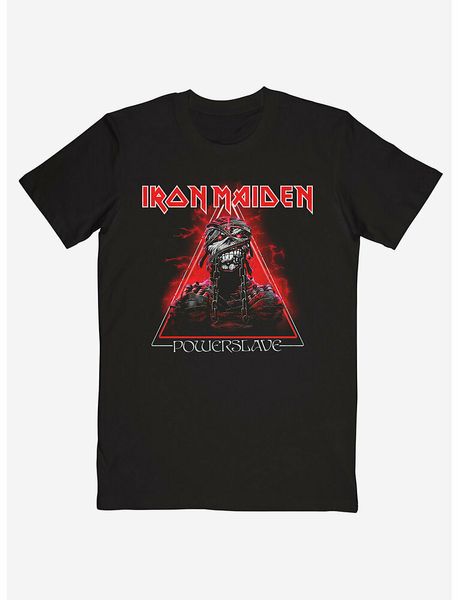 

iron maiden powerslave t-shirt, White;black