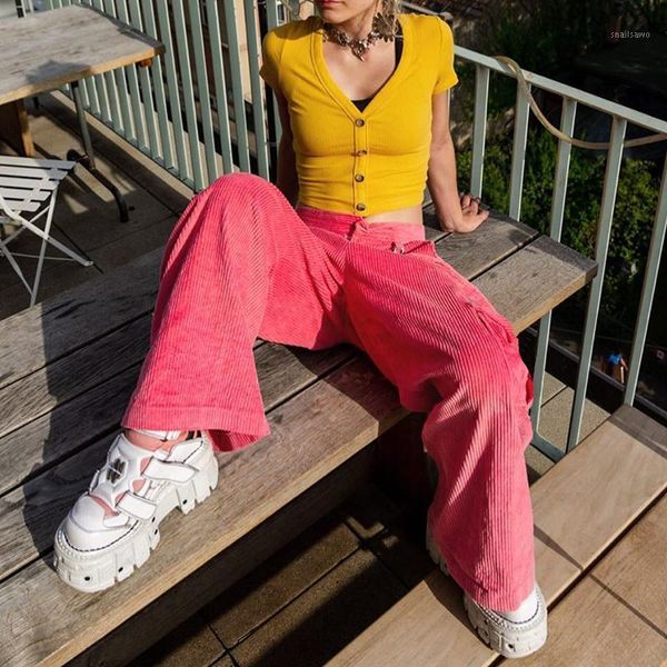 

womens pants loose high waist corduroy wide-leg trousers for vacation travelling party women's & capris, Black;white