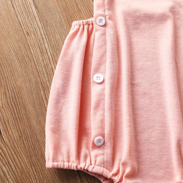 

jumpsuits goocheer 2021 born baby boy girls button romper summer cotton sleeveless suspender toddler infant clothes outfits1, Blue