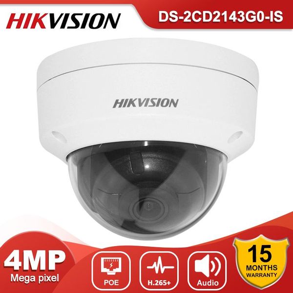 

hikvision dome poe ip outdoor camera ds-2cd2143g0-is 4mp ir network security night version h.265 with sd card slot 67 cameras