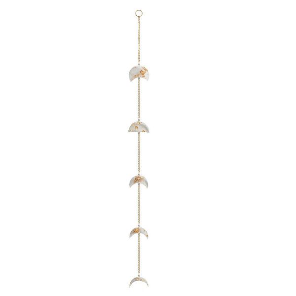 

decorative objects & figurines with metal chain wall hanging ornament modern gift crafts background indoor outdoor home decor bedroom office