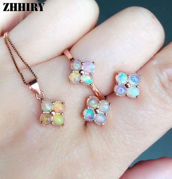 

bracelet, earrings & necklace natural fire opal gemstone jewelry sets genuine solid 925 sterling silver precious stone woman prom, Black