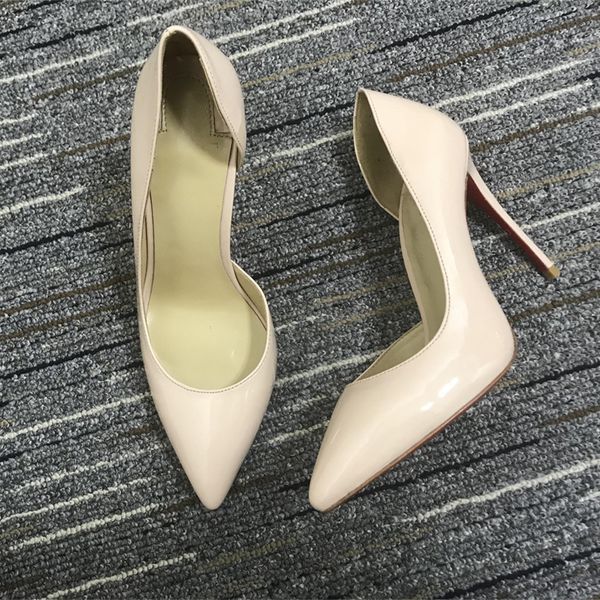 

2021 designers women shoes red bottoms high heels pointed toe 1, Black