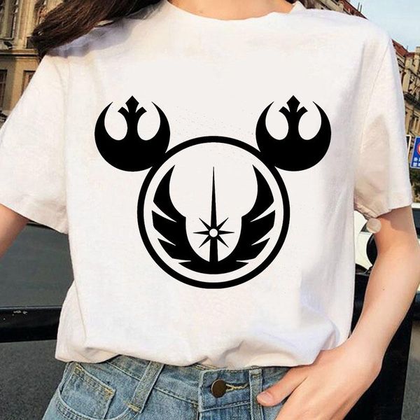 

women's t-shirt t shirt women funny mouse head print tshirts girl harajuku korean style graphic 2021 kawaii female t-shirt,drop ship, White
