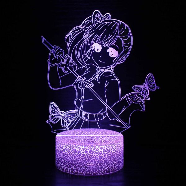 

night lights 18 patterns demon slayer anime tanjiro luces nezuko zenitsu figure luz kimetsu no yaiba manga deco figuras room decor agatsuma