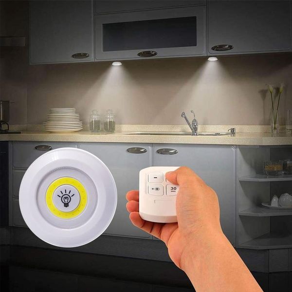 

cabinet light cob under led wireless remote control night bedroom sleep lamp dimmer timing wall for wardrobe