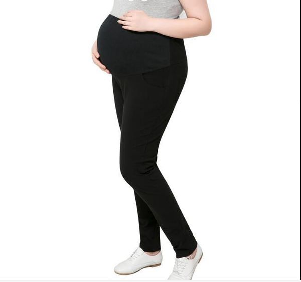 

maternity bottoms fashion winter belly support warm pants velvet thick black cashmere for pregnant loose, White