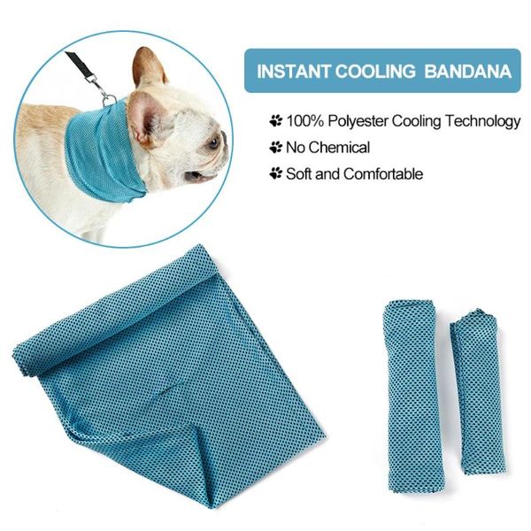 

dog collars & leashes 1pc summer pet cooling instant bandana scarf sunstroke prevention towel wrap neck for dogs