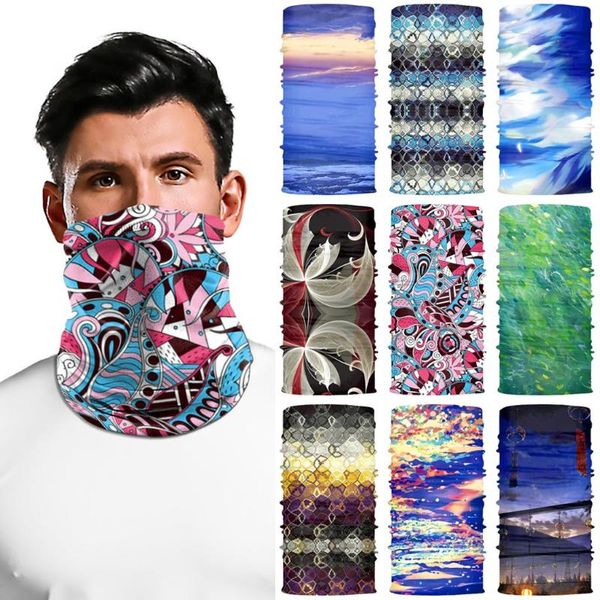 

scarves multifunctional headband scarf neck outdoor sport cycling bandana seamless men women camping hiking, Blue;gray