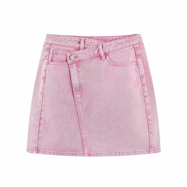 

skirts 2021 spring versatile irregular waist a-line denim skirt women 3d1ri04, Black