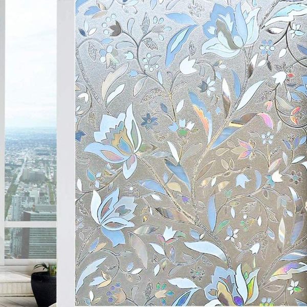 

flower pattern frosted window glass film self-adhensive proctective stickers