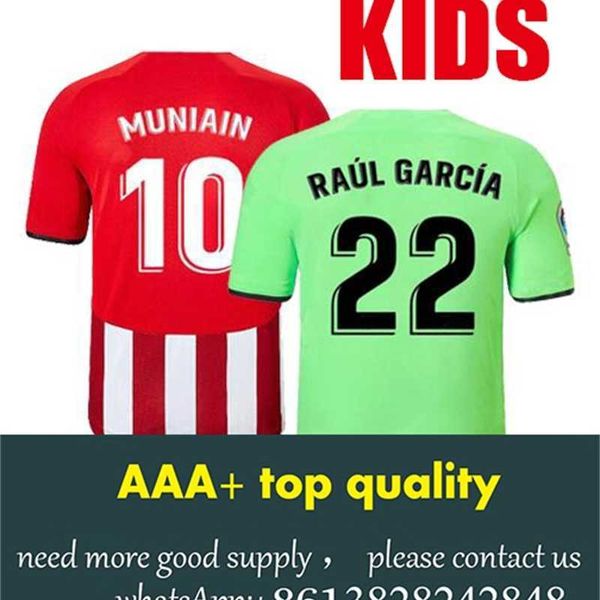

21 22 Bilbao kids kit de 2021 2022 Football Jersey, No name number