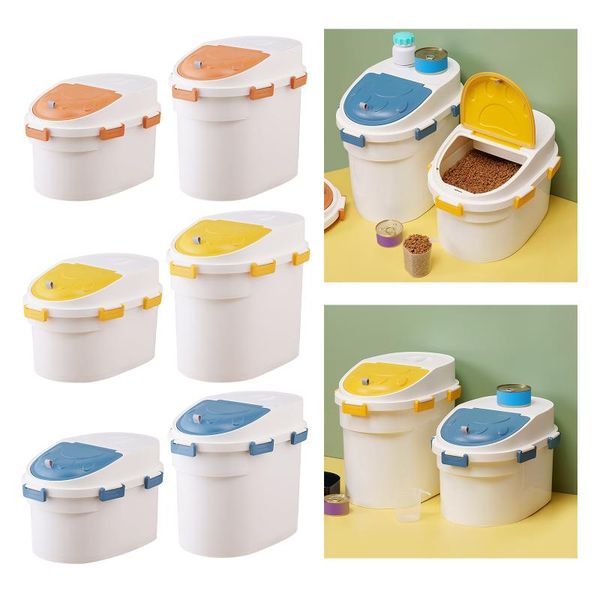 

storage bottles & jars pet cat dog food box bin airtight plastic moisture proof bucket