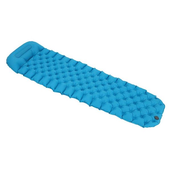 

camping sleeping pad comfortable sleep air mattress with built-in pillow ultralight portable fast inflatable for travel car & truck racks