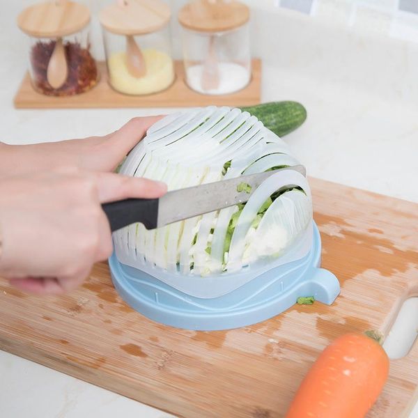 

storage bottles & jars cut salad bowl fruit cutting kitchen gadgets multifunction household vegetable slicer plate