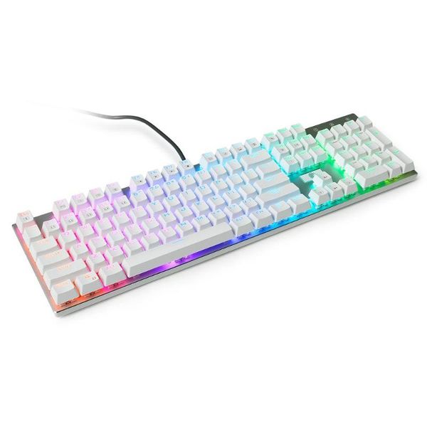 

keyboards z-88 eagle rgb led backlit mechanical gaming keyboard brown switch aluminum ergonomic 104 keys full size white / black