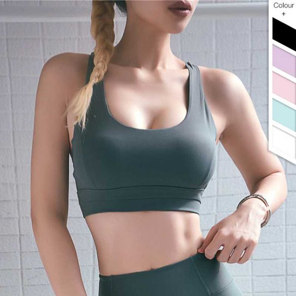 

gym clothing sports bra for fitness women push up cross straps yoga running femme sport seamlessunderwear crop female, White;black