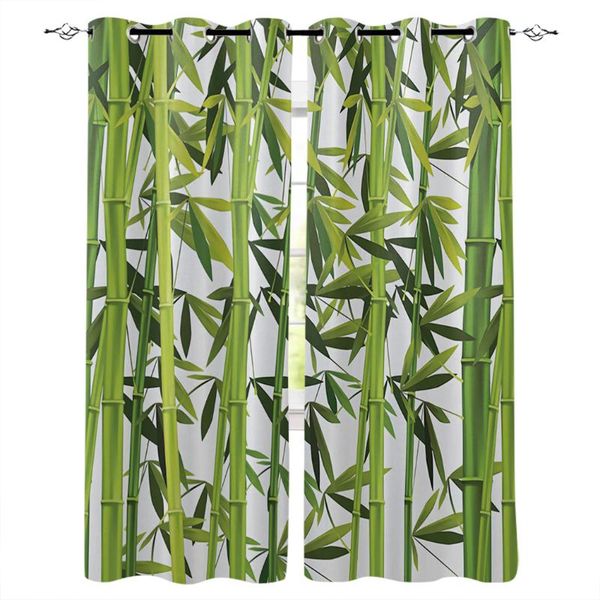 

curtain & drapes green bamboo forest window kitchen/living room/bedroom panels